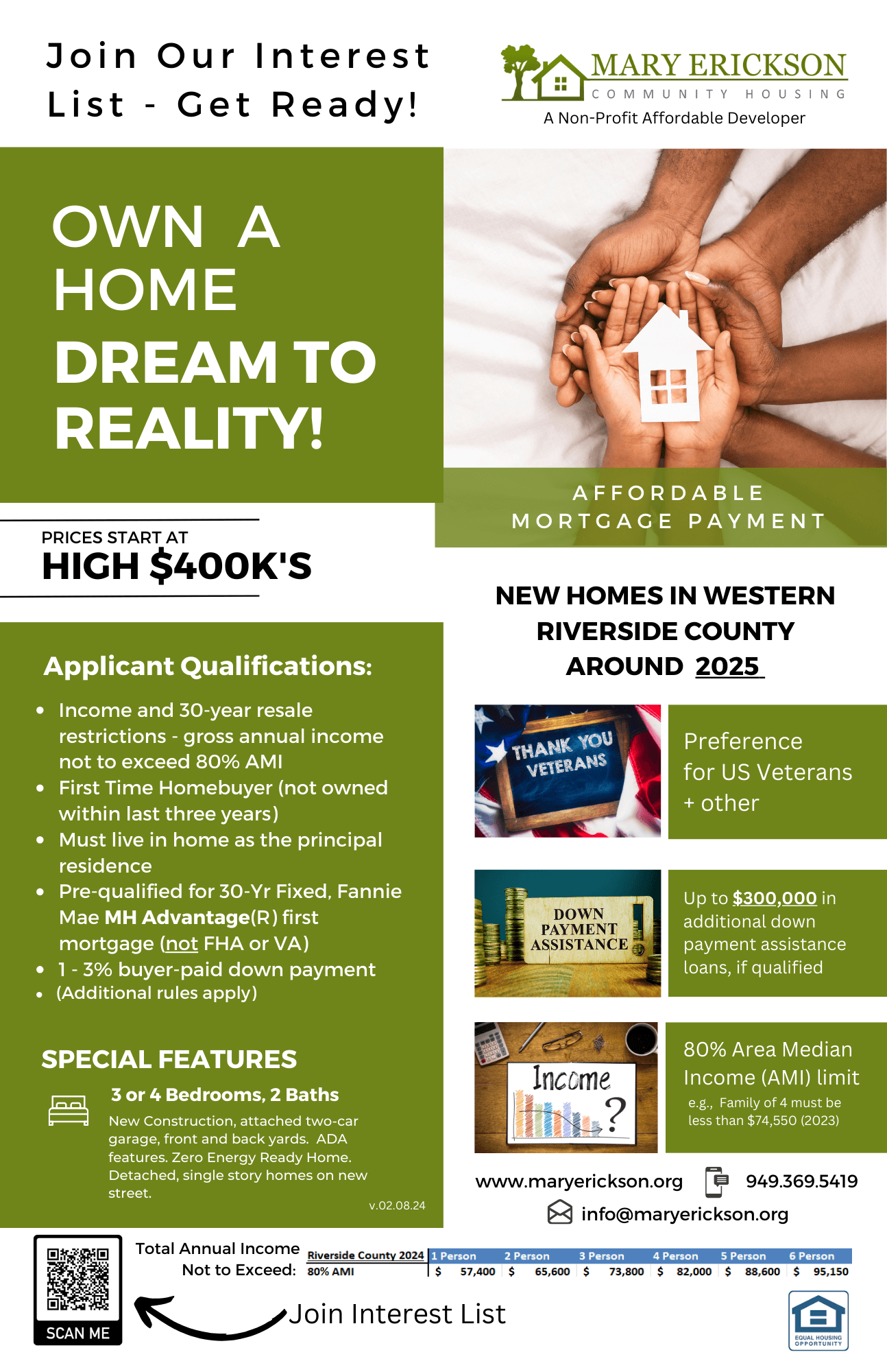 A flyer for an apartment complex with the words " earn home dream to reality ".