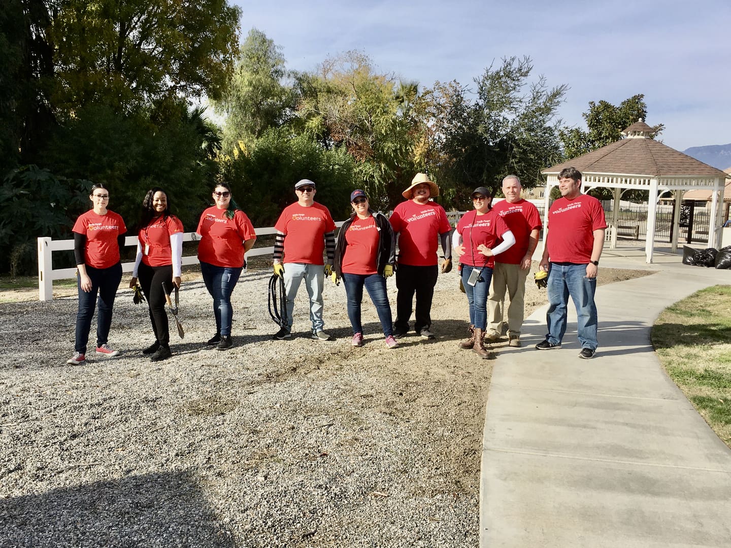 A group of people standing next to each other.