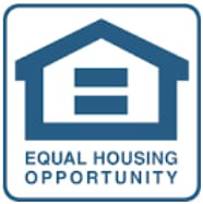 Equal Housing Opportunity logo in blue.